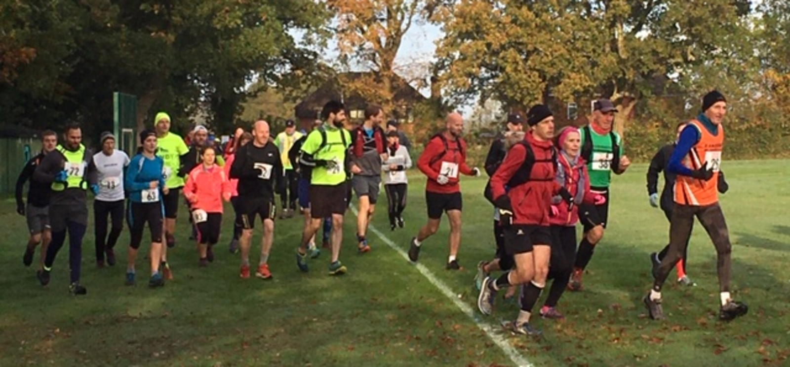 Runners starting Roly's Run 2019.